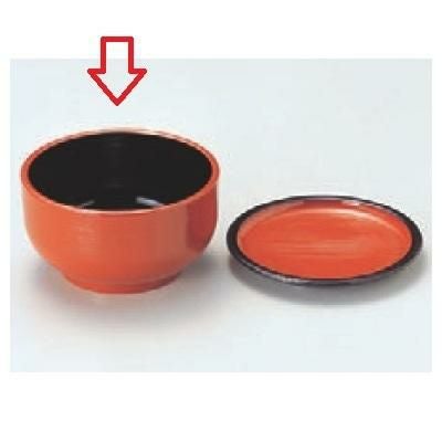 そば器 刷毛目汁鉢朱内黒 /業務用/新品/小物送料対象商品 | 麺鉢・麺丼
