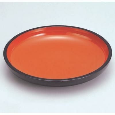 こね鉢 平こね鉢黒内朱浅型尺2寸