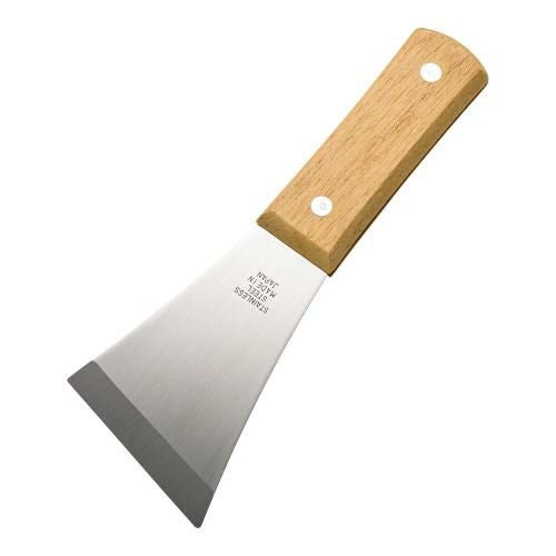 ステンレス木柄三角型皮立