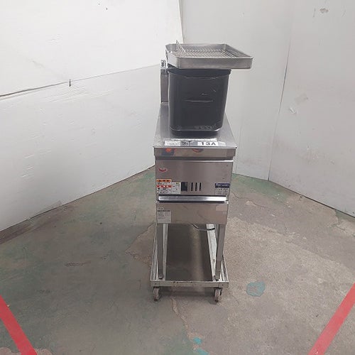 業界最長1年保証】【中古】ガスフライヤー 13L 北沢産業 KFE-35 幅360