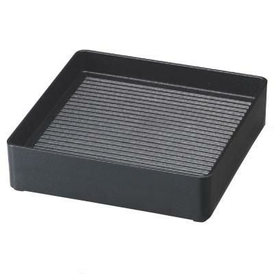 角皿 肉・野菜入れ皿黒(塗無) エンボス加工、PAT.P /業務用/新品/小物