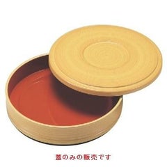 麺桶 竹型冷し中華入れ白木内朱(蓋のみ)