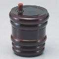 七味入れ  タル型七味入れ 溜 高さ70mm×直径:58 プロ用