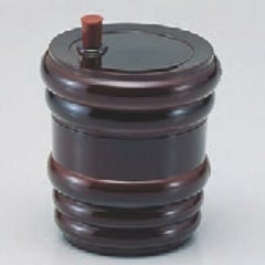七味入れ  タル型七味入れ 溜 高さ70mm×直径:58 プロ用