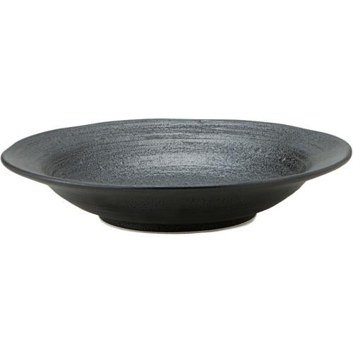 01590374 黒御影 8寸麺皿 24.5×4.7cm