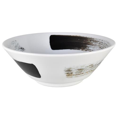 02830730 黒刷毛ホワイト 切立6.3丼 19.6×7cm 容量:900cc