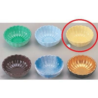 珍味 2.6寸菊型鉢黄