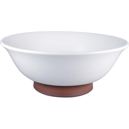 03720713 サビホワイト 6.5反高台丼 20.2×8.2cm