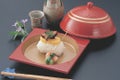 盛器 (蓋のみ)向盛器朱金ライン内金本体