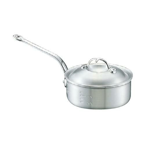 ニューキング アルミ 浅型 片手鍋(目盛付)18cm