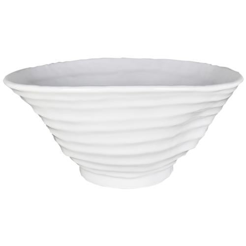 00000961 白 7寸変形ラーメン丼 21×20.3×9.4cm