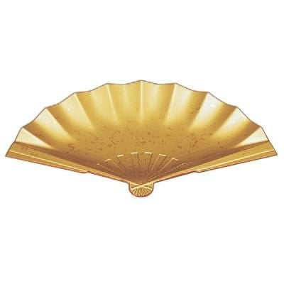 盛器 扇面盛込器 色紙金箔渕朱(小) SH塗