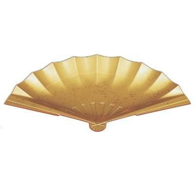 盛器 扇面盛込器 色紙金箔渕朱(大) SH塗