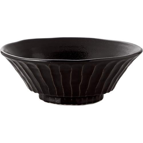01580491 柚子黒天目 7寸しのぎ丼(SHOWA) 21×8cm 容量:1100cc