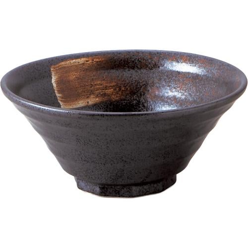 01600455 黒結晶 鳴門7寸反丼 21.5×9.5cm 容量:1450cc