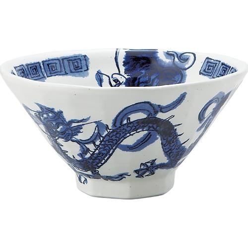 01680451 龍虎青 八角7寸丼 22×11.4cm 容量:1700cc