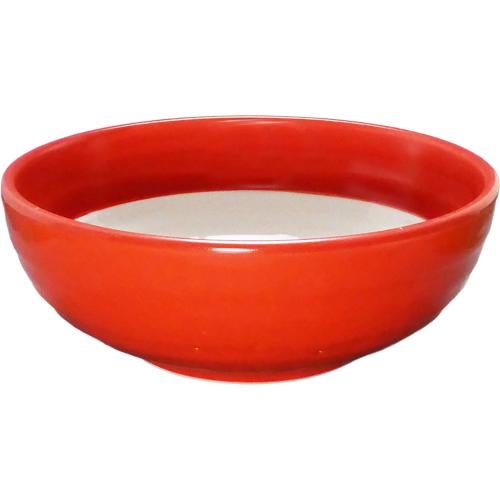 02230567 レッド釉(塗り分け) 石目麺丼(小) 19.8×7.2cm 容量:1330cc