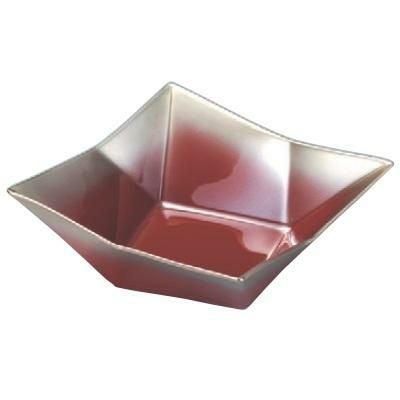 7寸スクウェア鉢朱金ぼかし/樹脂製