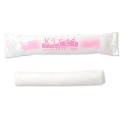 ウェットタオル kirei丸型ワイド・ピンク（500本入）/業務用/新品/送料無料