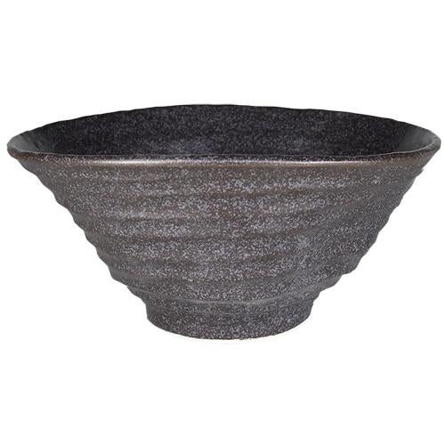 02740961 岩黒 7寸変形ラーメン丼 21×20.3×9.4cm