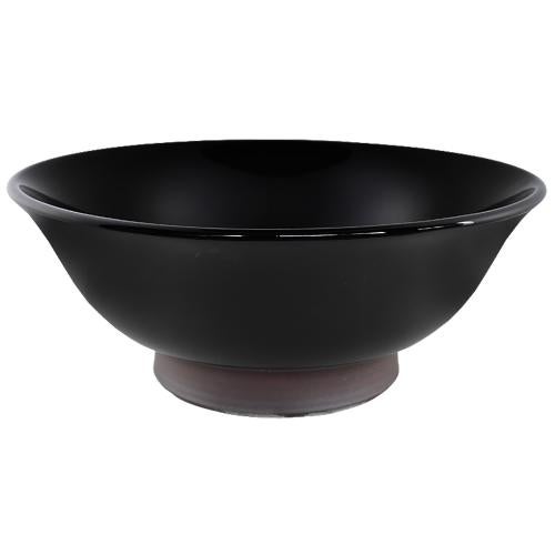 02760713 サビブラック 6.5反高台丼 20.2×8.2cm 容量:1080cc