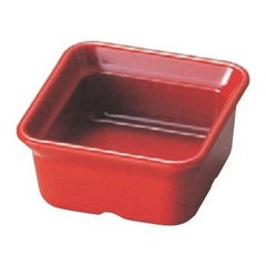 メラミン角小鉢赤  幅77 奥行77 高さ37  樹脂製