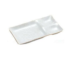 プレート ツーコンビプレート白アクア渕金