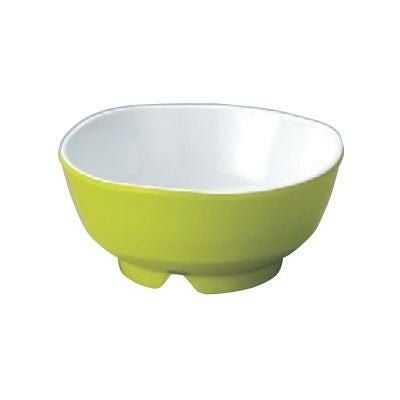 メラミンウェーブ丸小鉢グリーン内白/樹脂製