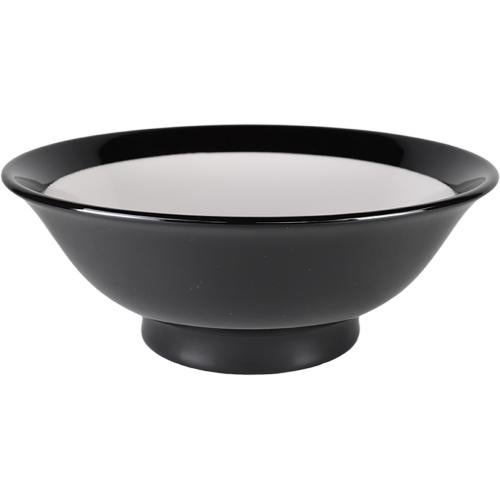 03370714 黒釉(ヌリ分) 7寸反高台丼 21.8×8.3cm 容量:1200cc