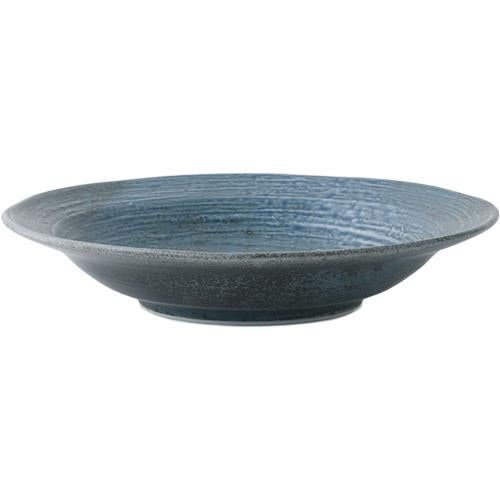03880374 わび紺ねず 8寸麺皿 24.5×4.7cm