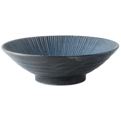 03881327 紺ねず 千段8寸麺鉢 24.5×7.5cm