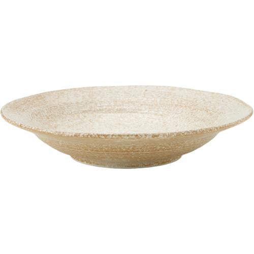 03900374 窯変志野 8寸麺皿 24.5×4.7cm