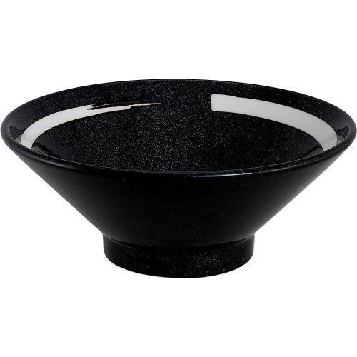 09380936 黒御影白刷毛 切立高台20cm丼 19.5×7.5cm 容量:990cc