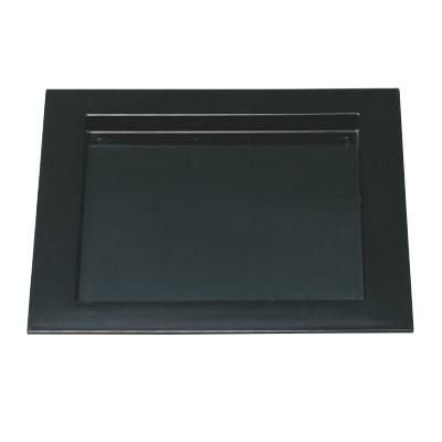 珍味 8寸つば付正角盆黒