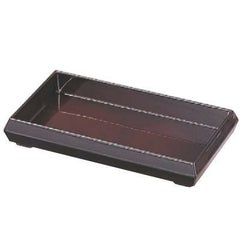 盛器 7寸長手ダイヤ盛器(小)溜底黒塗