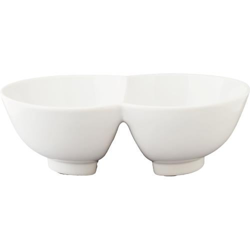 00000453 白 アベック丼 25.4×16.4×8.2cm