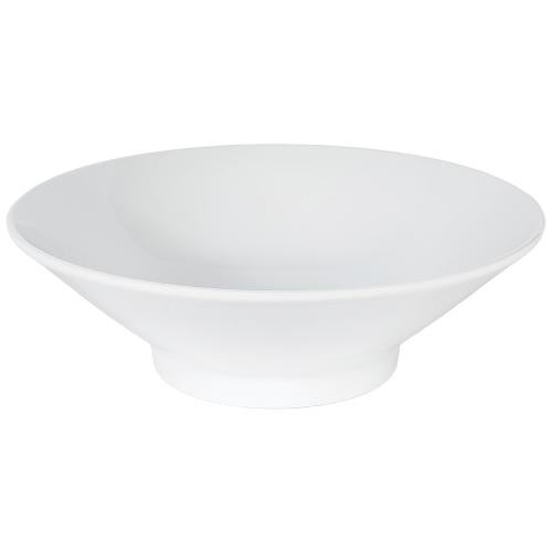 00000916 白 切立高台24cm浅丼 24.2×7.9cm 容量:1400cc