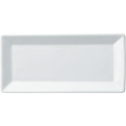 00001295 白 22cm長角皿 22.3×10.4×1.8cm