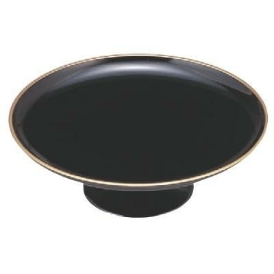 高台皿 7寸高月(高足型)黒天金 /業務用/新品/小物送料対象商品 | 高台