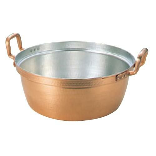 EBM 銅 段付鍋 錫引きあり 33cm