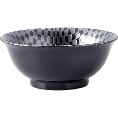 00470062 市松黒 6.8高台丼 21.2×8.3cm 容量:1360cc