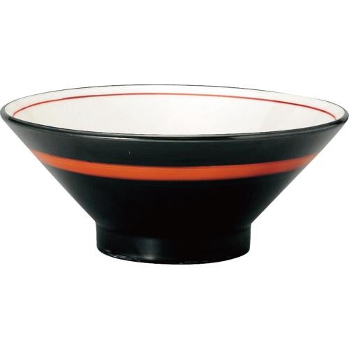 00950935 黒巻朱帯 切立高台22cm丼 21.3×8.8cm 容量:1200cc