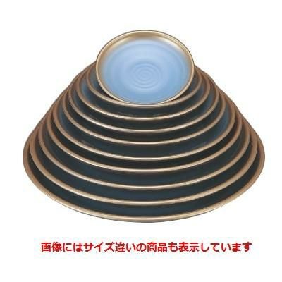 錦盛皿ブルー真珠塗尺4寸 クリ-ン塗/樹脂製