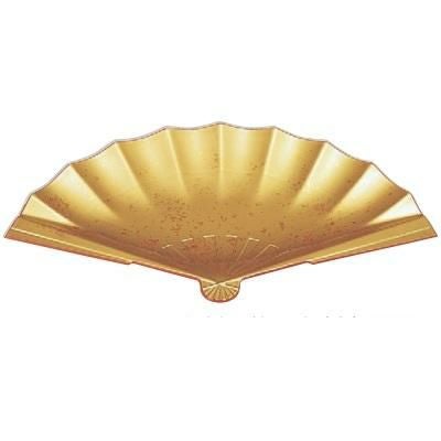 盛器 扇面盛込器 色紙金箔渕朱(中) SH塗