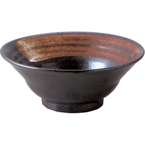 01600456 黒結晶 六兵衛7寸丼 22.5×8.8cm 容量:1450cc