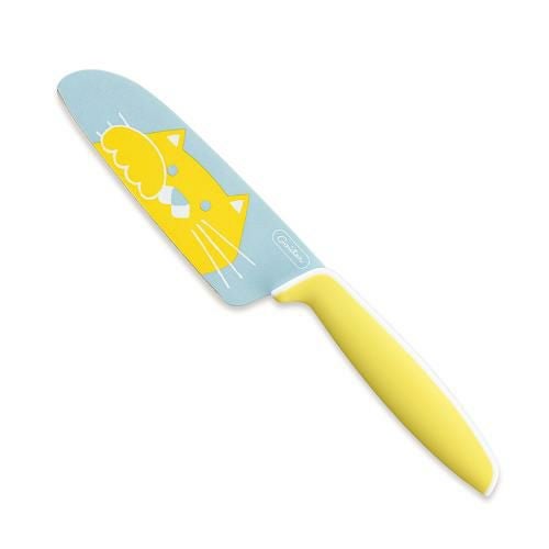 グーテ 子供用包丁(両刃) FC-790 イエロー(ねこ)