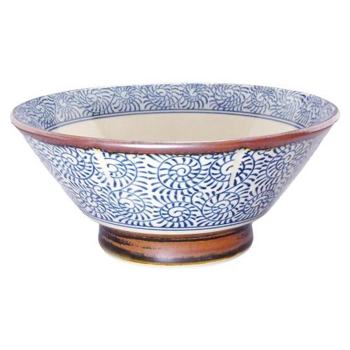 01990073 サビ巻(青)切立高台6.5丼 20×9cm 容量:1050cc