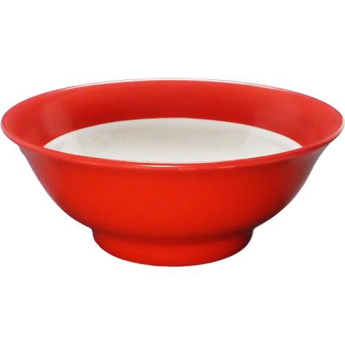 02230059 レッド釉(塗り分け) 丸反7寸丼 20.8×8.3cm 容量:1310cc