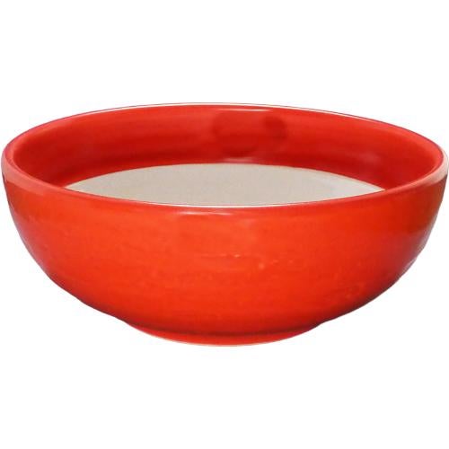 02230568 レッド釉(塗り分け) 石目麺丼(大) 21.7×8.2cm 容量:1850cc
