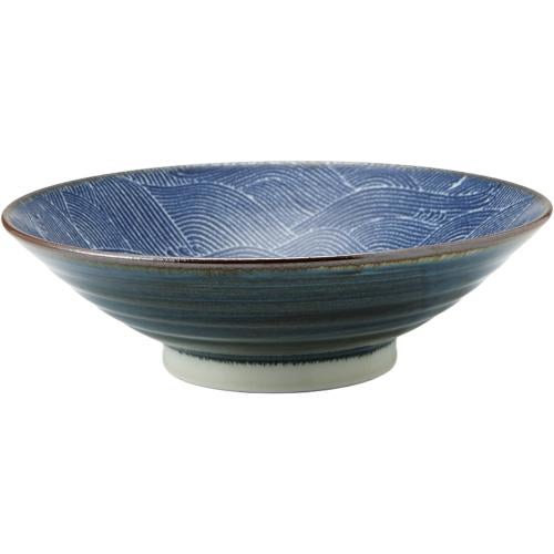 02490375 おふけ青海波 8寸麺鉢 24.5×7.5cm